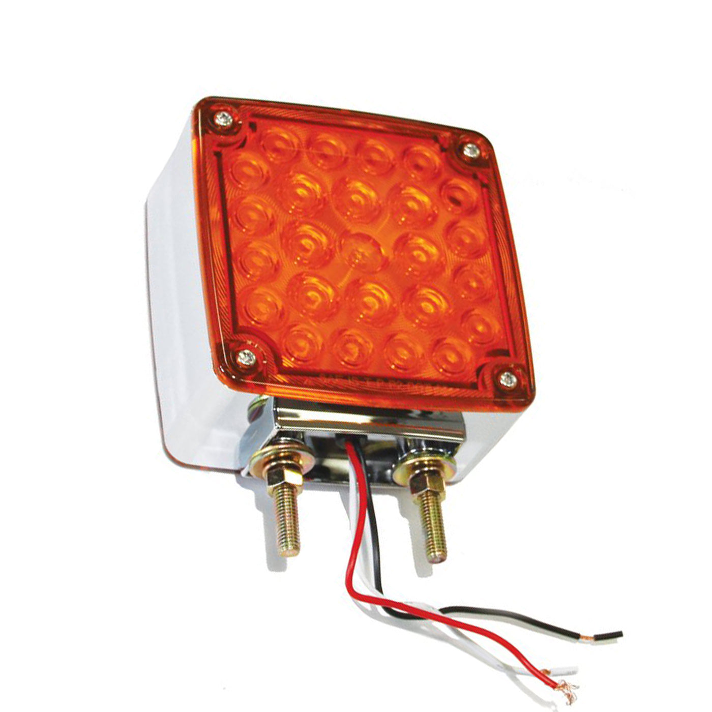 Lumière de position LED 2 faces 4 5/8" x 4 5/8" x 1 1/2" ambre (horizontal) - RecreaShop