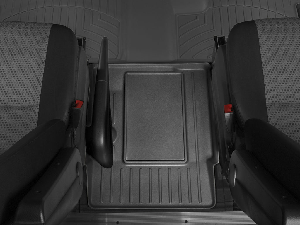 Tapis d'allée centrale FloorLiner noir WeatherTech Mercedes-Benz Sprinter 2007-2026 / Dodge Sprinter 2007-2011 (Cargo Van, sans ensemble Crew Van 2007-2018, sièges baquets 2019-2026) - Récréashop