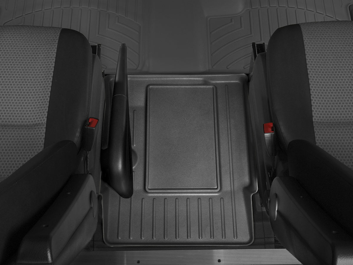 Tapis d'allée centrale FloorLiner noir WeatherTech Mercedes-Benz Sprinter 2007-2026 / Dodge Sprinter 2007-2011 (Cargo Van, sans ensemble Crew Van 2007-2018, sièges baquets 2019-2026) - Récréashop