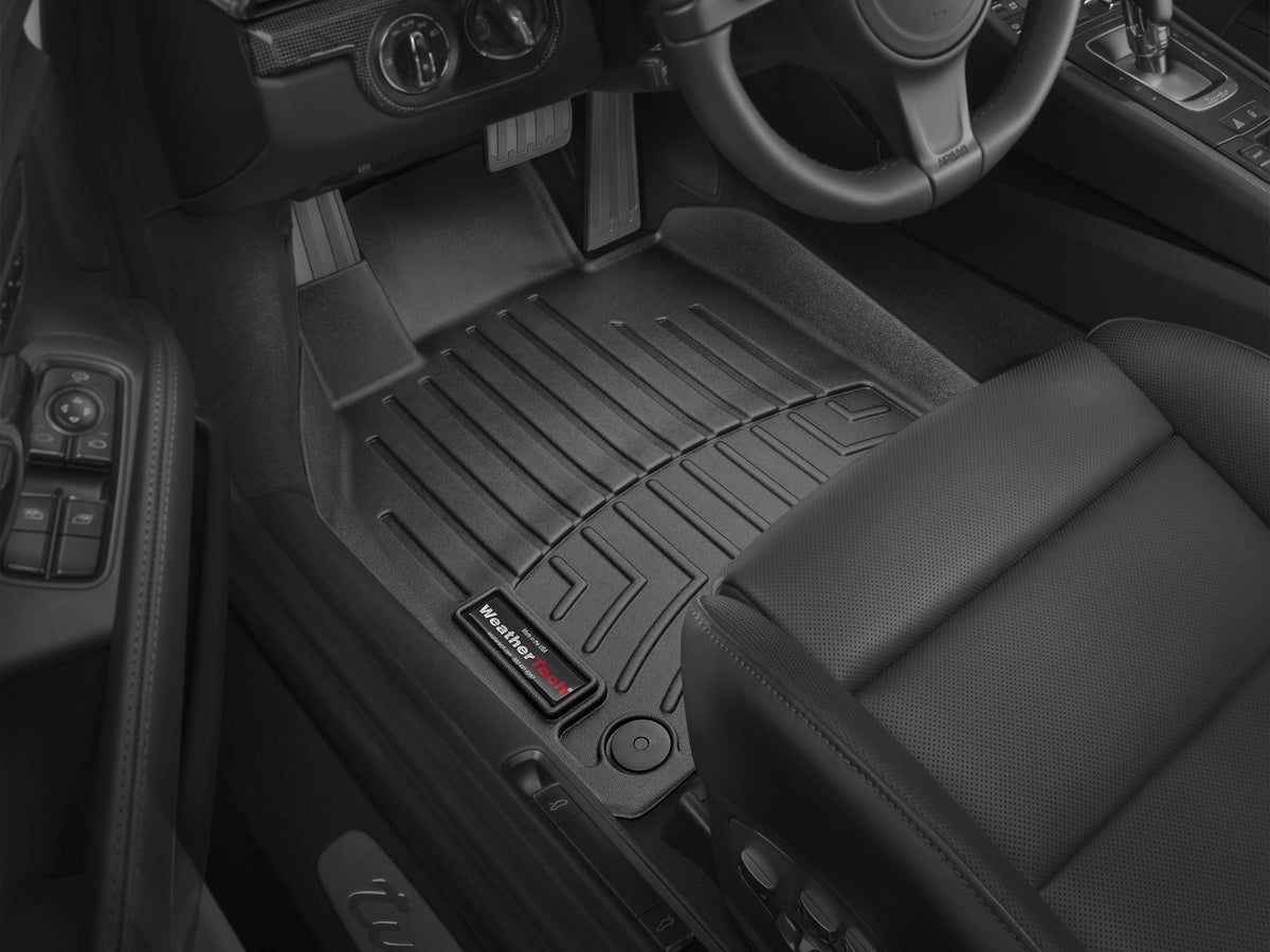 Tapis avant FloorLiner noir WeatherTech Porsche 718 Boxster 2017-2025 et autres véhicules - Récréashop
