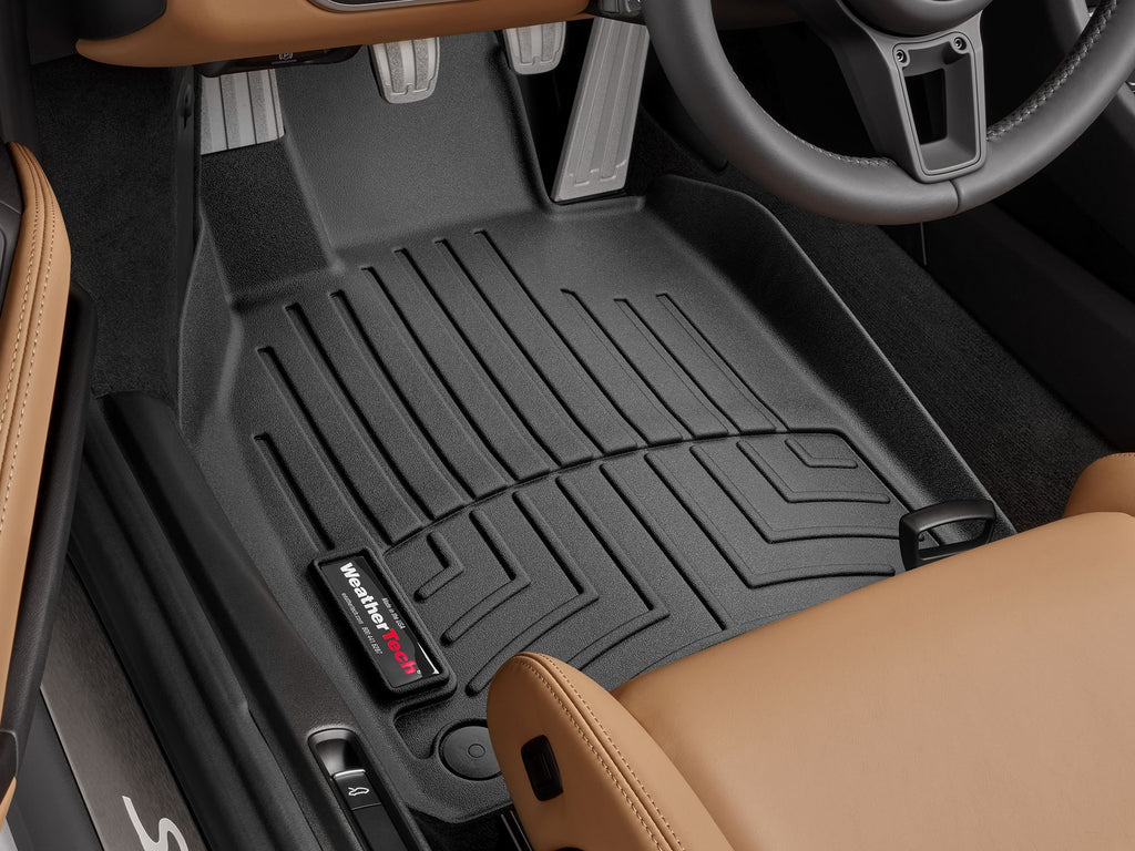 Tapis avant FloorLiner noir WeatherTech Porsche 911 Carrera 2012-2019 et autres véhicules (avec filet à bagages passager seulement) - Récréashop