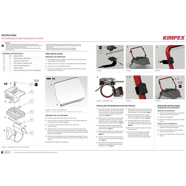 Kimpex Pare-brise et système d'attache Série X2 complet - GP CAN-AM (BRP) - Récréashop