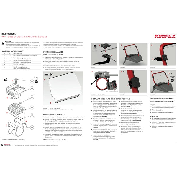 Kimpex Pare-brise et système d'attache Série X2 complet - GP HONDA - Récréashop
