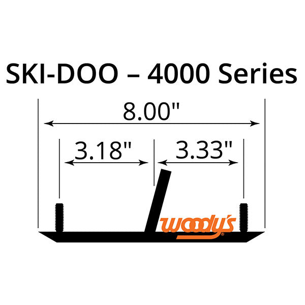 Patin d'usure Sno-X Woody's 4" (SXS-4000)