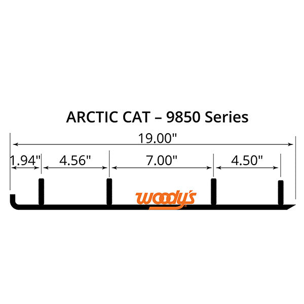 Patin de sentier en carbure Flat-Top Trail Blazer Woody's 6" (TAT4-9850)
