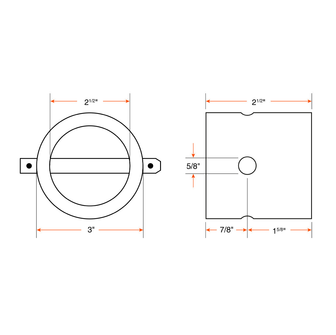 Pivot de montage 3" extérieur pour vérin 7K-8K - RecreaShop