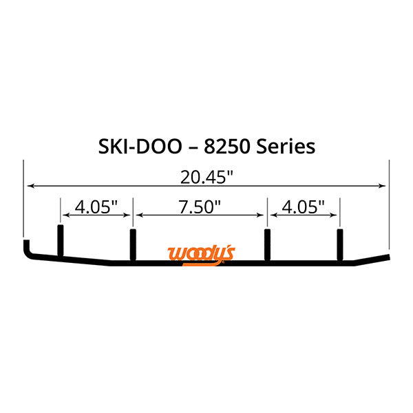 Patin de sentier en carbure Flat-Top Trail Blazer Woody's 6" (TSD4-8250)