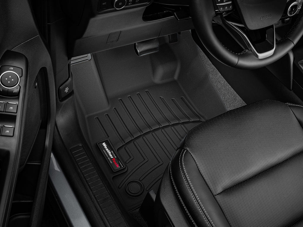 Tapis avant FloorLiner noir WeatherTech Ford Escape 2021-2026 (2021 : avec crochets de retenue seulement) - Récréashop