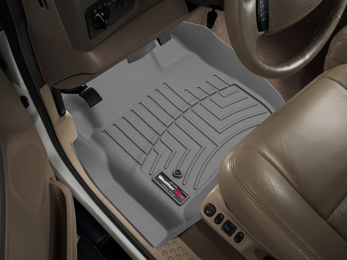 Tapis avant FloorLiner gris WeatherTech Ford F-250/F-350/F-450/F-550 1999-2007 / Ford Excursion 2000-2005 (selon la version, voir compatibilité) - Récréashop