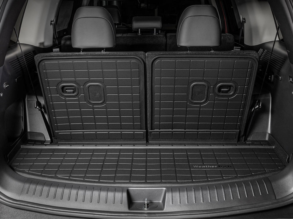 Tapis de coffre Cargo Liner HP avec protège-dossiers derrière la 3e rangée noir WeatherTech Hyundai Santa Fe Hybrid 2024-2027 / Hyundai Santa Fe 2025-2027 - Récréashop