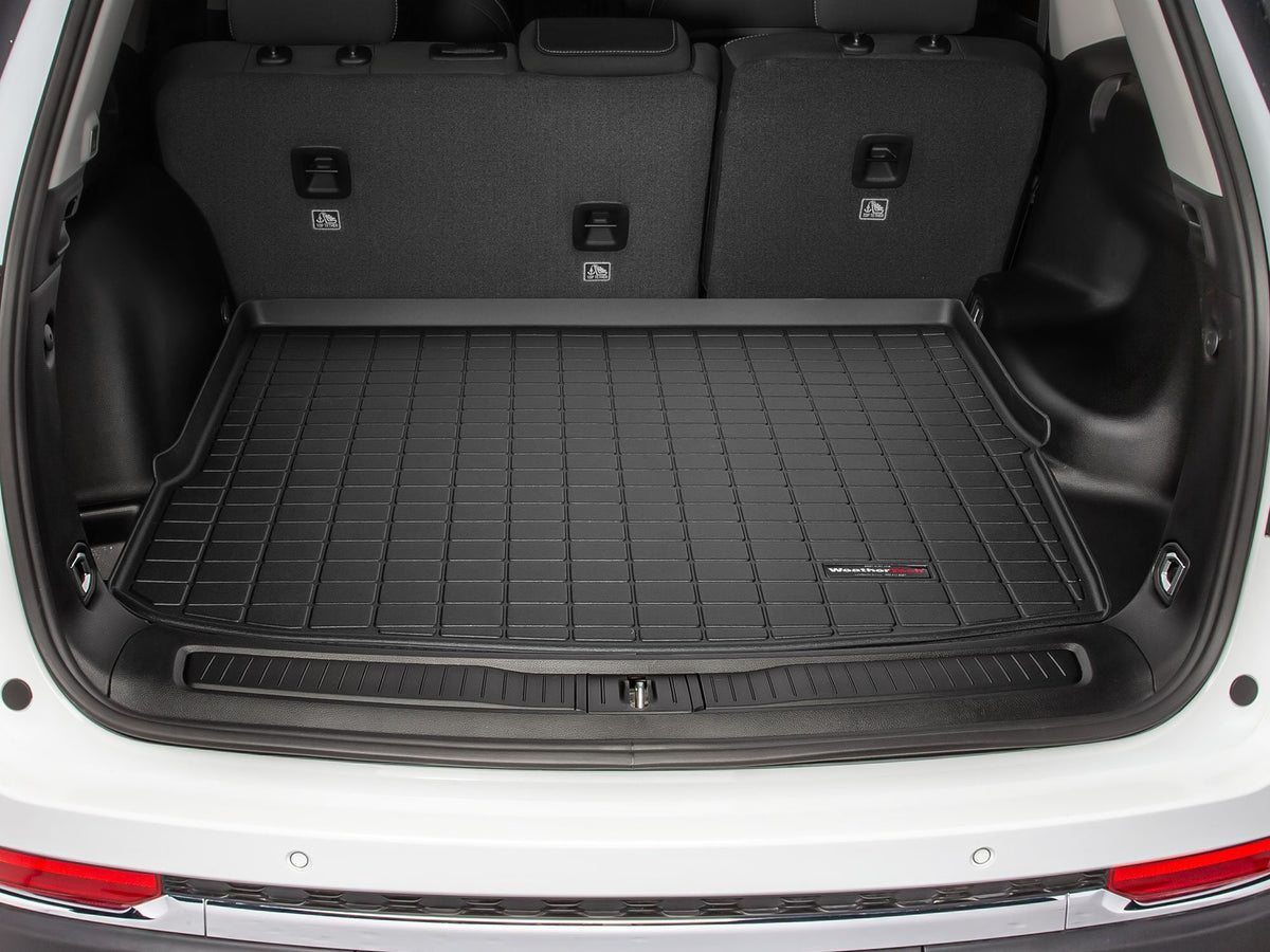 Tapis de coffre Cargo Liner derrière la 2e rangée noir WeatherTech Jeep Grand Cherokee 2022-2027 / Jeep Grand Cherokee 4xe 2022-2025 (WL, Plastic 2022, Plastic 2023-2027) - Récréashop