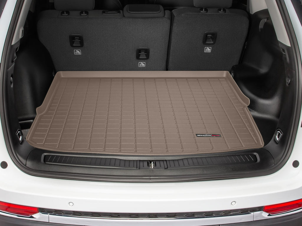 Tapis de coffre Cargo Liner derrière la 2e rangée beige WeatherTech Jeep Grand Cherokee 2022-2027 / Jeep Grand Cherokee 4xe 2022-2025 (WL, Plastic 2022, Plastic 2023-2027) - Récréashop