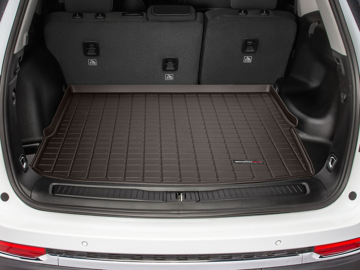Tapis de coffre Cargo Liner derrière la 2e rangée cacao WeatherTech Jeep Grand Cherokee 2022-2027 / Jeep Grand Cherokee 4xe 2022-2025 (WL, Plastic 2022, Plastic 2023-2027) - Récréashop