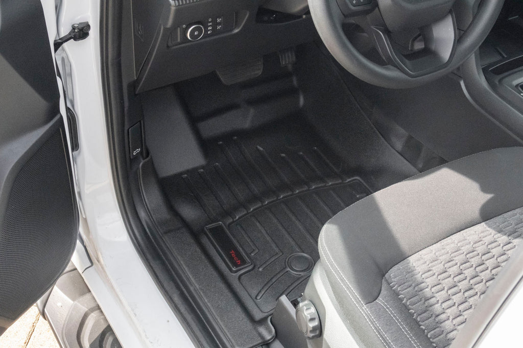 Tapis avant FloorLiner noir WeatherTech Ford Ranger 2024-2026 (plancher en vinyle seulement) - Récréashop