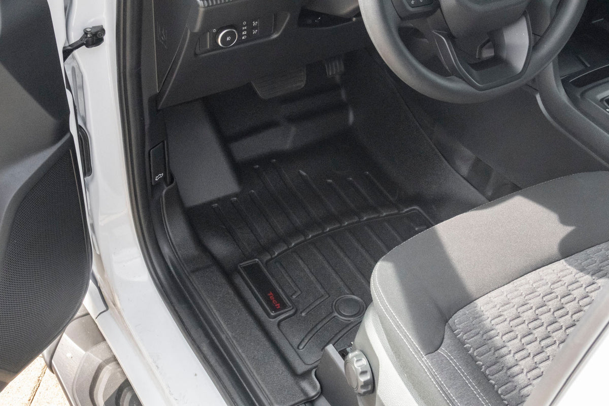 Tapis avant FloorLiner noir WeatherTech Ford Ranger 2024-2026 (plancher en vinyle seulement) - Récréashop