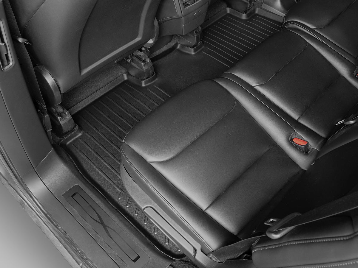 Tapis arrière FloorLiner noir WeatherTech Tesla Model X 2021-2026 (5 passagers seulement) - Récréashop