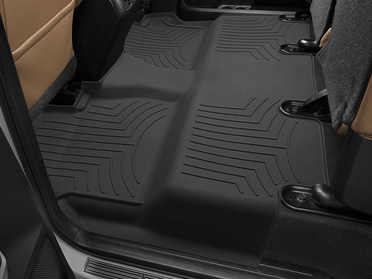 Tapis arrière FloorLiner HP noir WeatherTech Toyota Tundra 2014-2021 (CrewMax, plancher tapissé seulement) - Récréashop